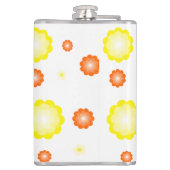 可愛いカラフルデイジー花柄 フラスク (裏面)
