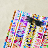 可愛いカラフルトライバルアステカ ビーチタオル (インサイチュ)