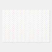 可愛いカラフルトラストライプイ誕生日プレゼント ラッピングペーパーシート (正面2)