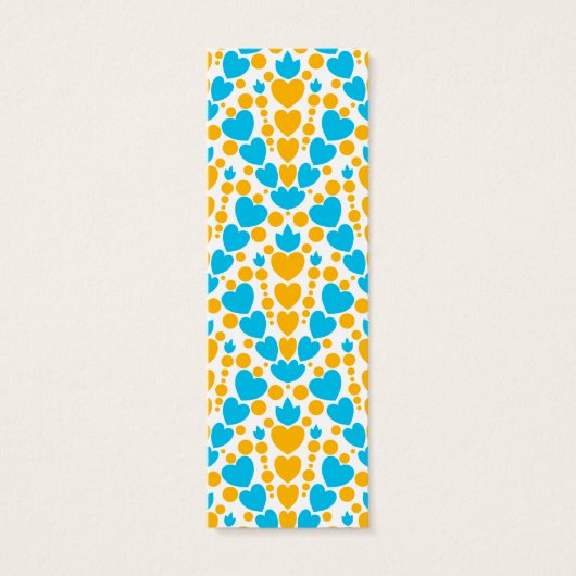 可愛いカラフルドットとハートデザインブックマーク (裏面)