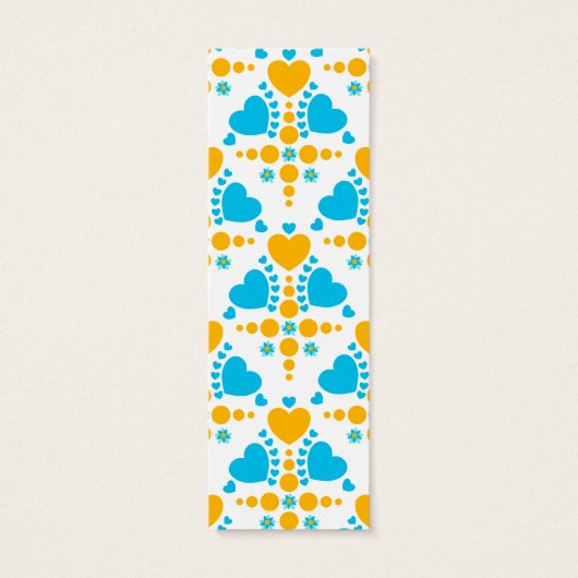 可愛いカラフルドットとハートデザインブックマーク (裏面)