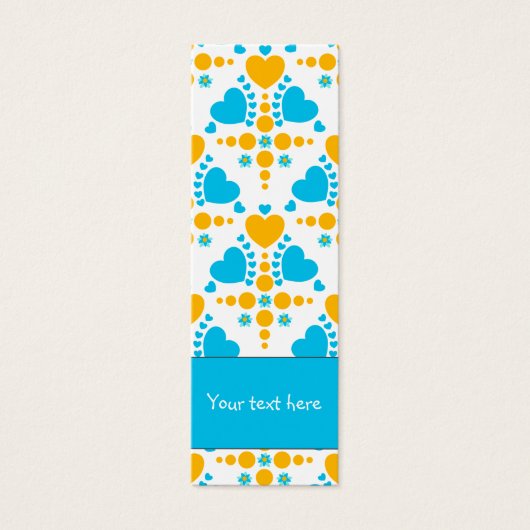 可愛いカラフルドットとハートデザインブックマーク (正面)