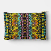 可愛いカラフルドットアートパターン アクセサリーポーチ (裏面)