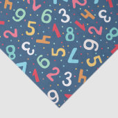 可愛いカラフルナンバーズパターンブルーキッズ 薄葉紙 (詳細)
