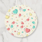 可愛いカラフルハートありがとう フェイバータグ (裏面)