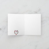 可愛いカラフルハートの手がグリーティングカードを印刷 サンキューカード (内部)