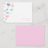 可愛いカラフルハートスクリプトキッズ固定 ノートカード (正面/裏面)