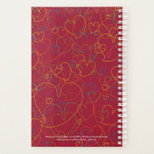 可愛いカラフルハートパターン – ハートネット プランナー手帳 (裏面)