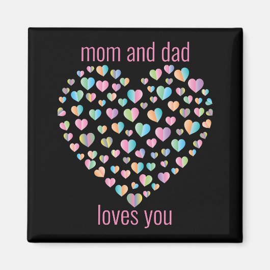 可愛いカラフルハート マグネット (正面)