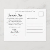 可愛いカラフルバニーラビットウェディングデートを除く 案内ポストカード (裏面)