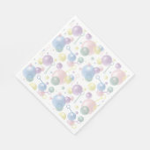 可愛いカラフルバブルパターン スタンダードランチョンナプキン (角)