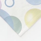 可愛いカラフルバブルパターン フリースブランケット (角)