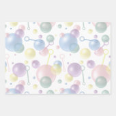 可愛いカラフルバブルパターン ラッピングペーパーシート (正面)