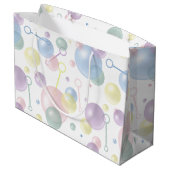 可愛いカラフルバブルパターン ラージペーパーバッグ (裏面アングル)
