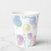 可愛いカラフルバブルパターン 紙コップ (裏面)