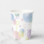 可愛いカラフルバブルパターン 紙コップ (左)