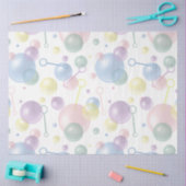 可愛いカラフルバブルパターン 薄葉紙 (クラフト)