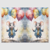 可愛いカラフルバルーン付きカスタムマウス 薄葉紙 (正面)