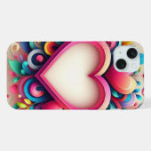 可愛いカラフルバレンタインデーiPhone / iPadケース iPhoneケース (裏面横)