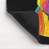 可愛いカラフルピットブルテリアのマウスパッド マウスパッド (コーナー)