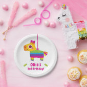 可愛いカラフルピナタ子供の誕生日パーティー用品 ペーパープレート (パーティー)