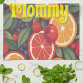 可愛いカラフルフルーツパターン – おもしろい夏デザイン キッチンタオル (折り畳み)