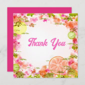 可愛いカラフルフルーティーサンキューカード ノートカード (正面/裏面)
