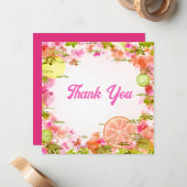 可愛いカラフルフルーティーサンキューカード ノートカード (正面/裏面インサイチュ)