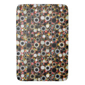 可愛いカラフルフローラサンズパターン バスマット (正面縦)