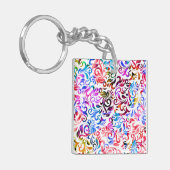 可愛いカラフルフローラルパターンケースメイトiPhone cas キーホルダー (正面左)
