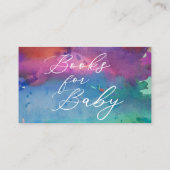 可愛いカラフルフローラ水彩画ベビー エンクロージャーカード (裏面)