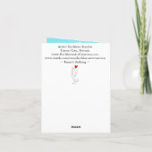 可愛いカラフルブルドッグフランスのグリーティングカード カード (裏面)