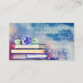 可愛いカラフルブルーバラ水彩画ベビー エンクロージャーカード (正面)