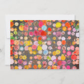 可愛いカラフルブロッツチョークボードキッズフォト誕生日 招待状 (裏面)