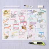 可愛いカラフルベアトリックスのポッターアルファベット 薄葉紙 (クラフト)