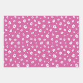 可愛いカラフルペットの肉柄とハート柄 ラッピングペーパーシート (正面2)