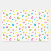 可愛いカラフルペットの肉柄とハート柄 ラッピングペーパーシート (正面)