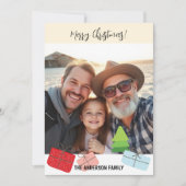 可愛いカラフルメリークリスマスワンフォト シーズンカード (正面)