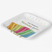 可愛いカラフルモダン誕生日 ペーパープレート (傾斜あり)