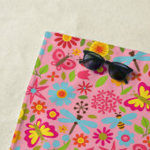 可愛いカラフルモノグガーリーラムファーストネームの子供 ビーチタオル (インサイチュ)