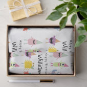 可愛いカラフルモンスタおもしろいーズ子供の誕生日名 薄葉紙 (ギフト)