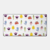 可愛いカラフルモンスターズおもしろいキッズパターン デスクマット (正面)