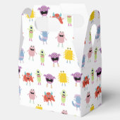 可愛いカラフルモンスターズおもしろいキッズパターン フェイバーボックス (オープン)