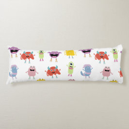可愛いカラフルモンスターズおもしろいキッズパターン ボディピロー