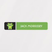 可愛いカラフルモンスターズのキッズ名 ラベル (デザイン1)