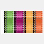 可愛いカラフルモンスターズのキッズ名 ラベル (シート)