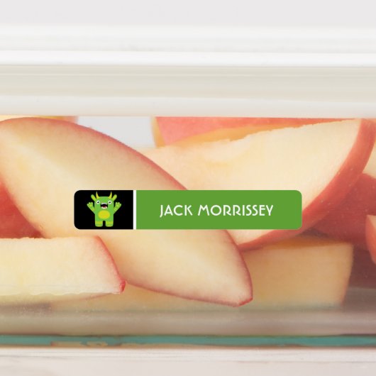 可愛いカラフルモンスターズのキッズ名 ラベル (貼付)