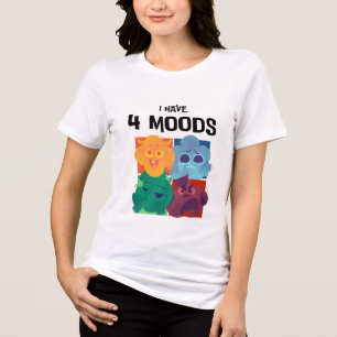 可愛いカラフルモンスターマンガTシャツデザイン トライブレンドTシャツ