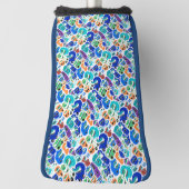 可愛いカラフルモンスター顔パターンケースメイトiPh ゴルフヘッドカバー (回転90)