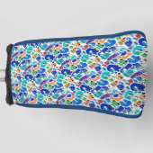 可愛いカラフルモンスター顔パターンケースメイトiPh ゴルフヘッドカバー (正面)